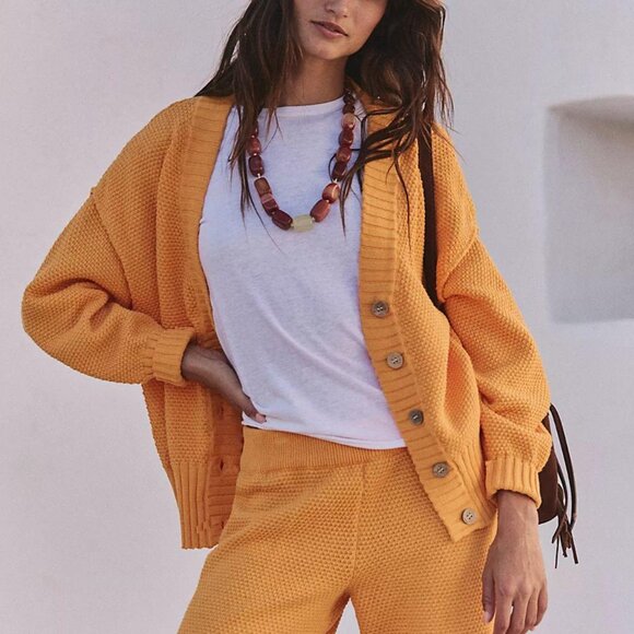 Free People Sweaters - Free People Hailee Cardi Cardigan California Poppy Knit Sweater